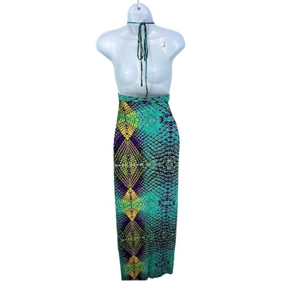 COPY - MISS BIKINI Luxury Brand Made In Italy Long Dress Abstract Printed Beade… - Picture 5 of 8